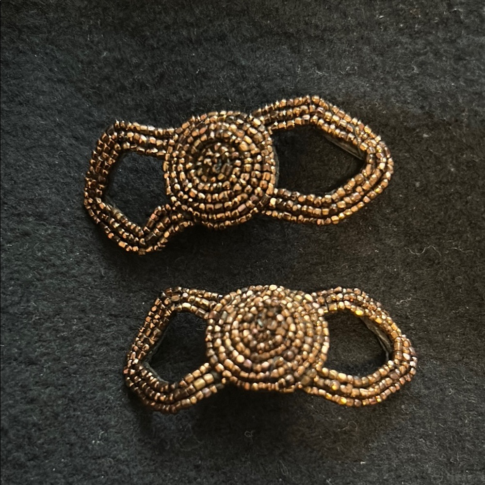 Elegant Beaded Vintage Shoe Clips